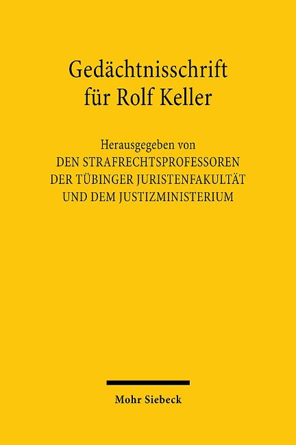 Gedächtnisschrift für Rolf Keller